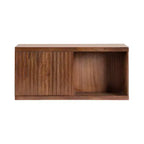 Kate & Laurel All Things Decor Armadietto da parete corto "Furrow" 30"x10"x14", Noce Marrone