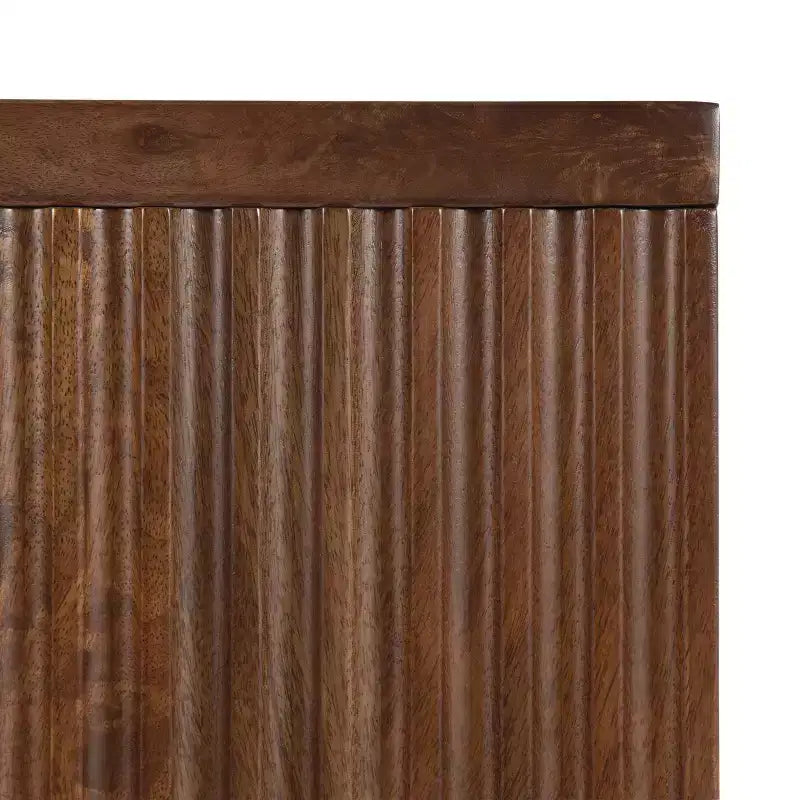 Kate & Laurel All Things Decor Armadietto da parete corto "Furrow" 30"x10"x14", Noce Marrone