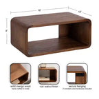Kate & Laurel All Things Decor 18"x10"x8" Deguara Mensola Fluttuante Marrone Noce