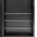 Mobiletto pensile "Head West" 22"x30" con specchio, elegante, nero spazzolato, stile moderno e con perline