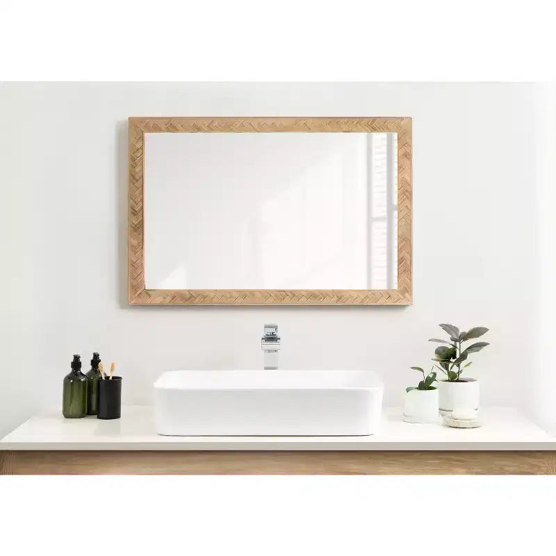 Kate & Laurel All Things Decor 24"x36" Specchio Rettangolare Braywood Marrone