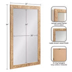 Kate & Laurel All Things Decor 24"x36" Specchio Rettangolare Braywood Marrone