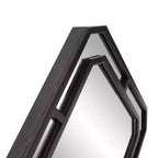 Howard Elliott 15,75"x15,75" Specchio da Parete con Dettagli a Diamante con Cornice in Metallo Nero Opaco