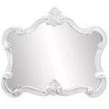 Howard Elliott 28"x32" Veruca Glossy Framed Accent Wall Mirror White: Modern Rectangle, No Assembly Required