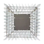 Specchio da Parete Radiale con Foglie Metalliche Marrone - Olivia & May: Rustico Quadrato Nessun Montaggio Richiesto