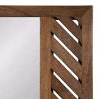Kate & Laurel All Things Decor Specchio da parete rettangolare in legno Mezzeta 24"x36" Marrone