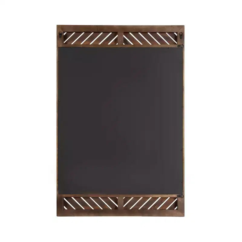 Kate & Laurel All Things Decor Specchio da parete rettangolare in legno Mezzeta 24"x36" Marrone