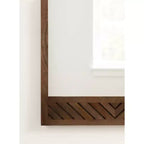 Kate & Laurel All Things Decor Specchio da parete rettangolare in legno Mezzeta 24"x36" Marrone