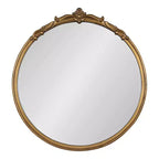 Specchio da parete con cornice Marchon oro 30" x 30" - Kate & Laurel All Things Decor: rotondo moderno decorativo, nessun assemblaggio richiesto