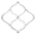 Howard Elliott Decorative Lattice Beveled Accent Wall Mirror Silver: Geometric, Interlocking, No Assembly Required, Wood Frame, Wall Mount