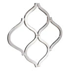 Howard Elliott Specchio da parete decorativo smussato a reticolo, argento: geometrico, interconnesso, nessun assemblaggio richiesto, cornice in legno, montaggio a parete