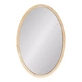 Kate & Laurel All Things Decor 24"x36" Hogan Oval Framed Mirror Natural