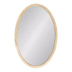 Kate & Laurel All Things Decor 24"x36" Hogan Oval Framed Mirror Natural