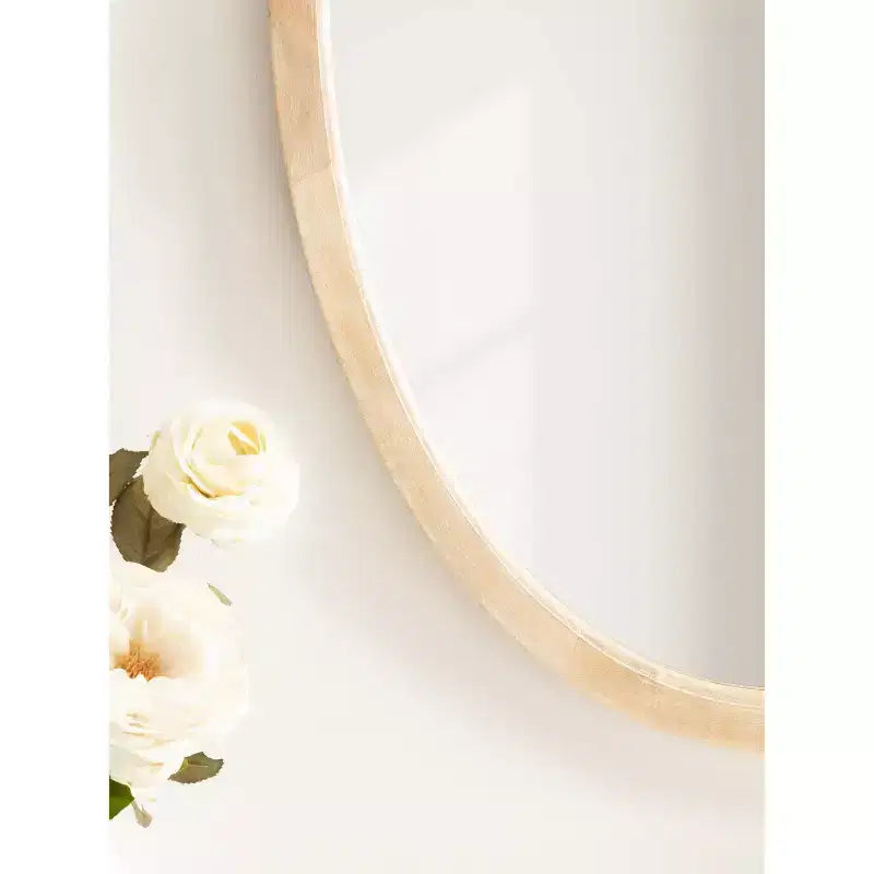 Kate & Laurel All Things Decor Specchio Ovale Hogan con Cornice Naturale 24"x36"
