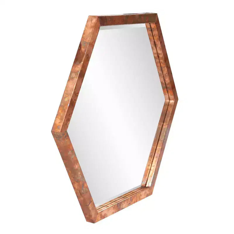 Specchio da Parete con Cornice Howard Elliott Felix Rame: Forma Ottagonale Moderna, Nessun Assemblaggio, Montaggio a Parete