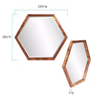 Specchio da Parete con Cornice Howard Elliott Felix Rame: Forma Ottagonale Moderna, Nessun Assemblaggio, Montaggio a Parete