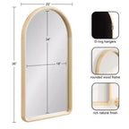 Kate &amp; Laurel All Things Decor Specchio da parete ad arco Talma 20"X36" Naturale