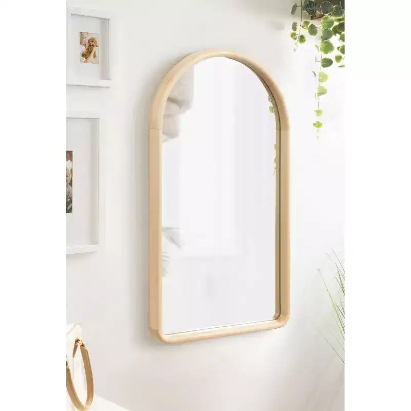 Kate &amp; Laurel All Things Decor Specchio da parete ad arco Talma 20"X36" Naturale