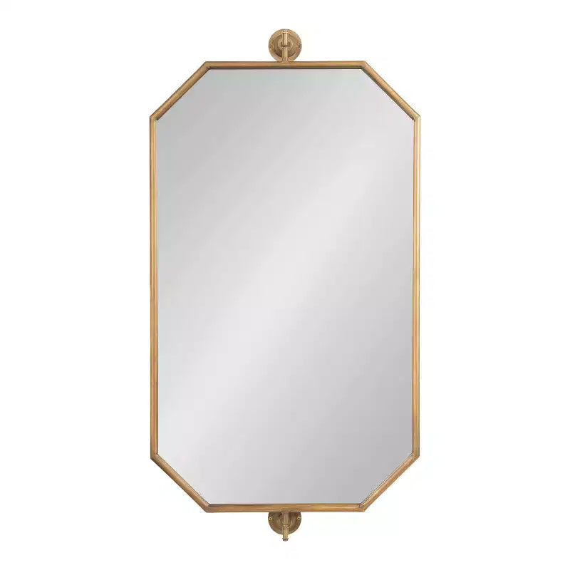 Kate & Laurel All Things Decor 24"X47" Specchio Girevole Ottagonale Darbridge Oro