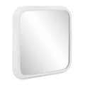 Howard Elliott Contemporary Curved Square Framed Wall Mirror White: 16.5" Modern Polyurethane, No Assembly Required