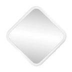 Specchio da parete contemporaneo Howard Elliott con cornice quadrata curva bianco: 16,5" in poliuretano moderno, nessun assemblaggio richiesto