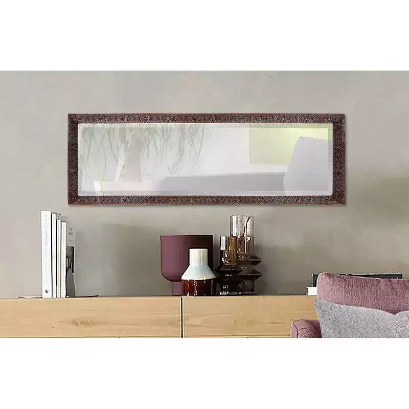 Howard Elliott Specchio rettangolare a figura intera 12"x36" con cornice in metallo lavorata a mano, bronzo: elegante arredamento moderno
