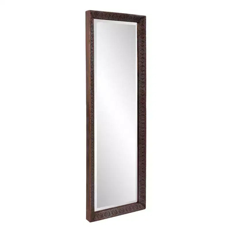 Howard Elliott Specchio rettangolare a figura intera 12"x36" con cornice in metallo lavorata a mano, bronzo: elegante arredamento moderno
