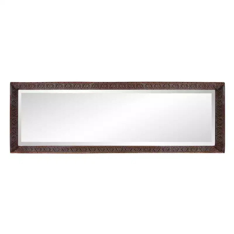Howard Elliott Specchio rettangolare a figura intera 12"x36" con cornice in metallo lavorata a mano, bronzo: elegante arredamento moderno