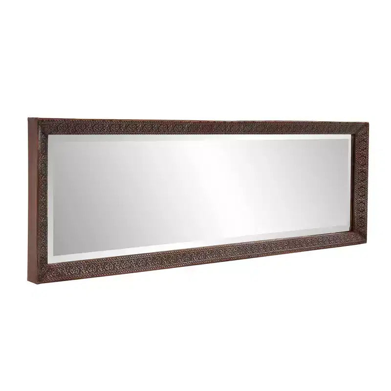 Howard Elliott Specchio rettangolare a figura intera 12"x36" con cornice in metallo lavorata a mano, bronzo: elegante arredamento moderno