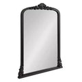 Kate & Laurel All Things Decor 28"x35" Barberry Arch Mirror MDF Black