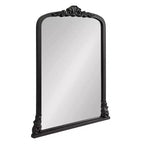 Kate & Laurel All Things Decor 28"x35" Barberry Arch Mirror MDF Black