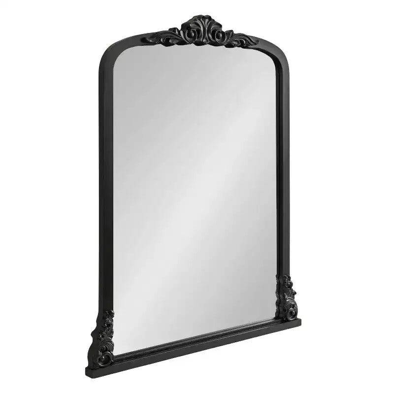 Specchio ad arco Barberry di Kate & Laurel All Things Decor, 71x89 cm, in MDF nero