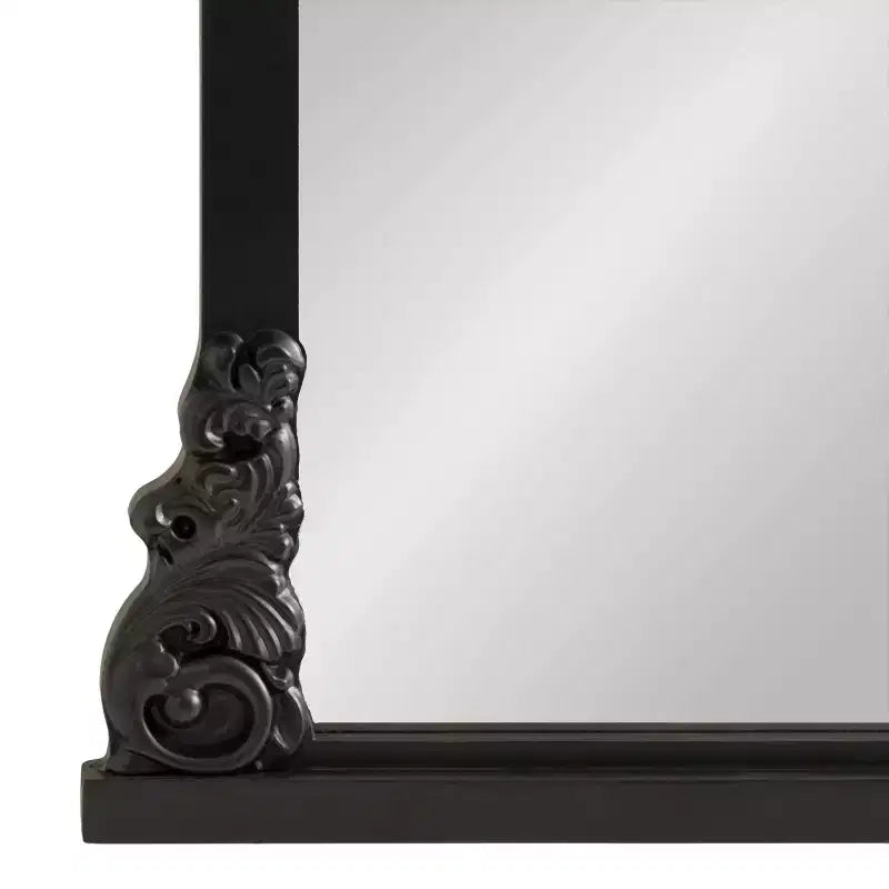 Specchio ad arco Barberry di Kate & Laurel All Things Decor, 71x89 cm, in MDF nero
