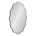 Kate & Laurel All Things Decor 24"X34" Viona Oval Scalloped Mirror Bronze
