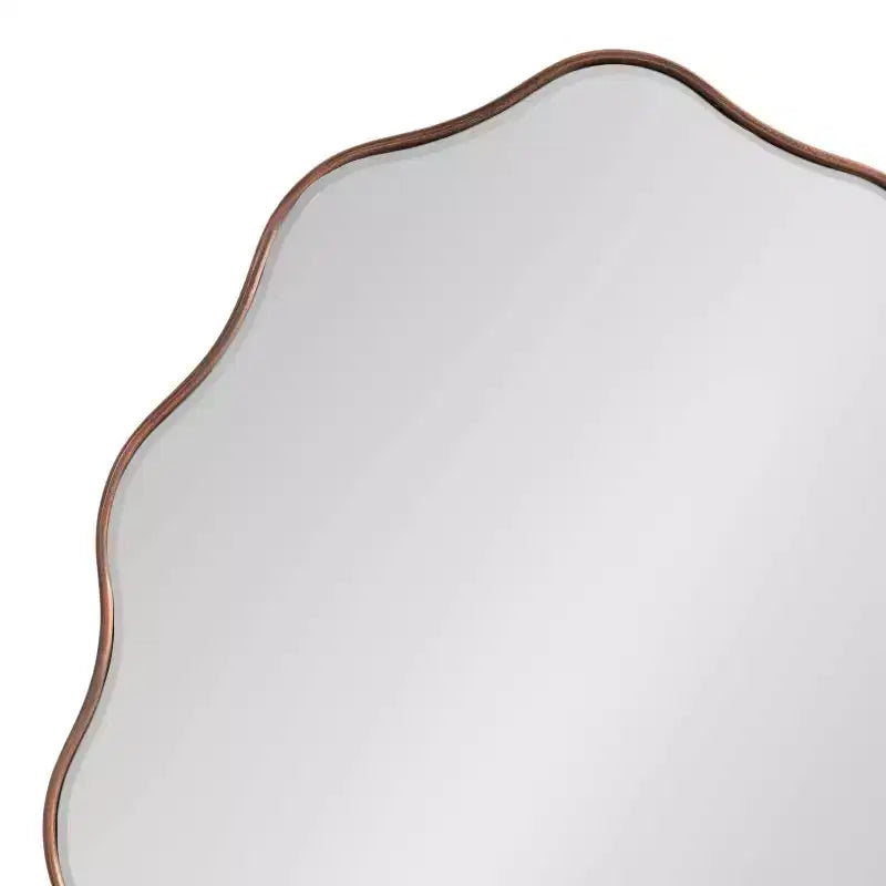 Kate & Laurel All Things Decor 24"X34" Viona Specchio Ovale Festonato Bronzo
