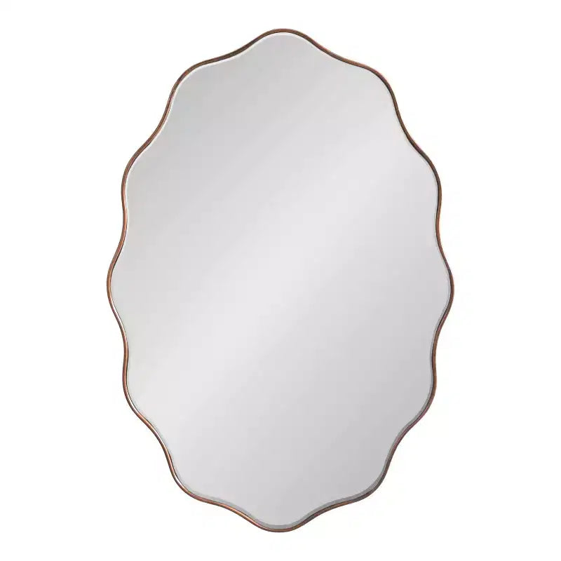 Kate & Laurel All Things Decor 24"X34" Viona Specchio Ovale Festonato Bronzo