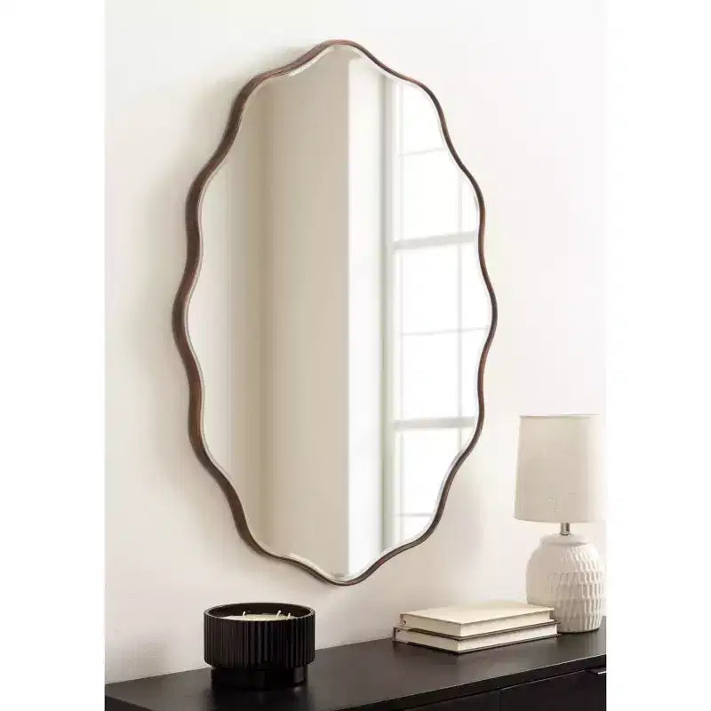 Kate & Laurel All Things Decor 24"X34" Viona Specchio Ovale Festonato Bronzo
