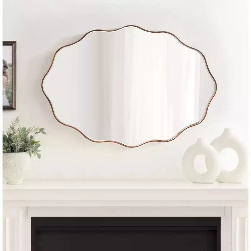 Kate & Laurel All Things Decor 24"X34" Viona Specchio Ovale Festonato Bronzo