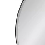 Specchio Fosset rotondo senza cornice con mensola noce scuro 30" x 24" - Kate & Laurel All Things Decor: bordo smussato chic, legno di mango