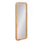 Kate & Laurel All Things Decor 18"X48" Rahfy Rectangle Framed Wall Mirror Natural