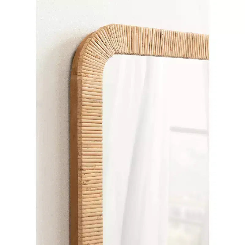 Specchio da parete rettangolare incorniciato Rahfy Kate & Laurel All Things Decor, 45,7x121,9 cm, colore naturale
