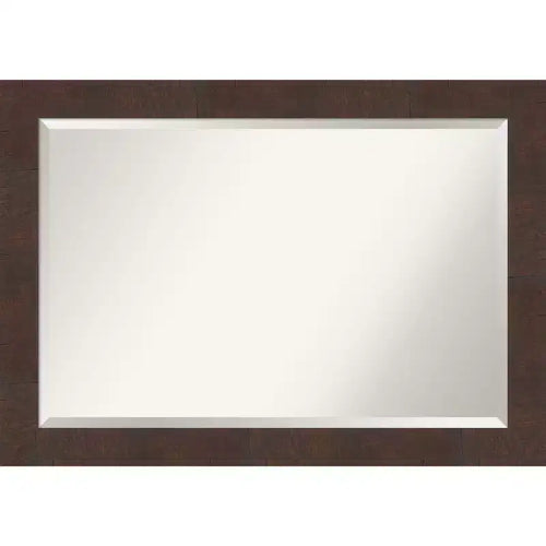 41" x 29" Wildwood Framed Wall Mirror Brown - Amanti Art