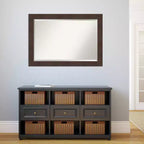 Specchio da parete con cornice Wildwood da 41" x 29" marrone - Amanti Art