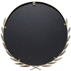 Specchio da parete rotondo Grecian Emperor da 21" oro - Infinity Instruments: Stile antico, montaggio a buco della serratura