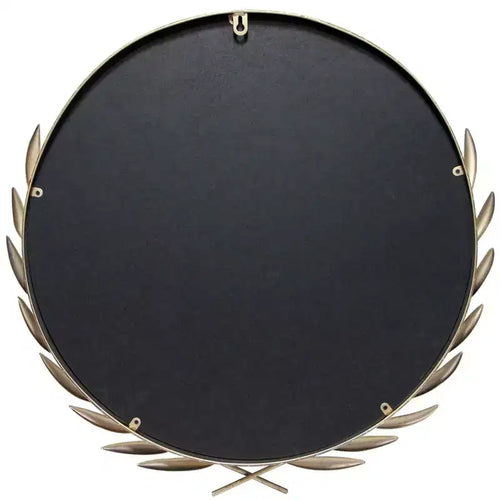 Specchio da parete rotondo Grecian Emperor da 21" oro - Infinity Instruments: Stile antico, montaggio a buco della serratura