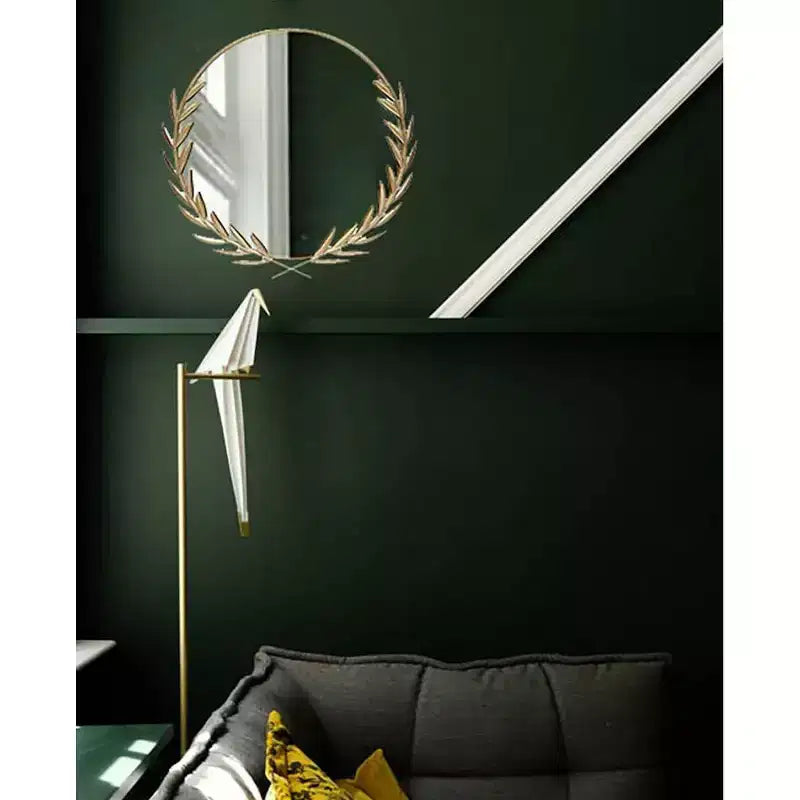 Specchio da parete rotondo Grecian Emperor da 21" oro - Infinity Instruments: Stile antico, montaggio a buco della serratura