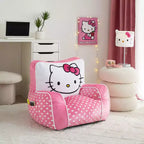 Poltroncina in Peluche di Hello Kitty per Bambini, in Gommapiuma Compressa, Rosa