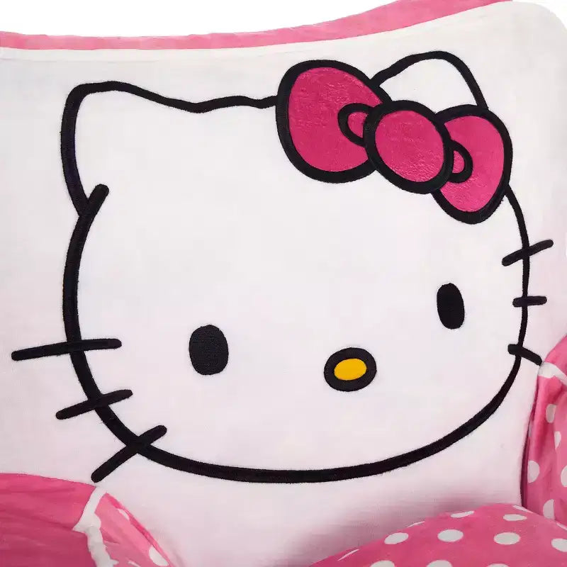 Poltroncina in Peluche di Hello Kitty per Bambini, in Gommapiuma Compressa, Rosa