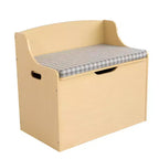 Humble Crew Kids' Jaime Hinged Toy Chest Wood: MDF Frame, Steel Hardware, Bin Shelves, 1 Drawer, 1 Shelf