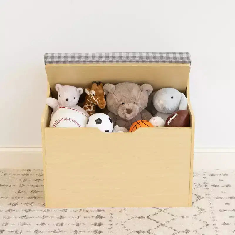 Humble Crew Kids' Jaime Cofanetto portagiochi con cerniera in legno: Telaio in MDF, Componenti in acciaio, Ripiani a scomparti, 1 cassetto, 1 ripiano